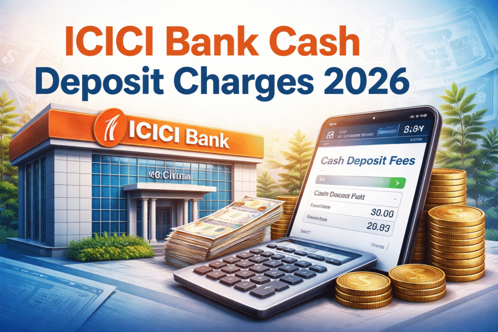 icici bank cash deposit charges savings and current account
