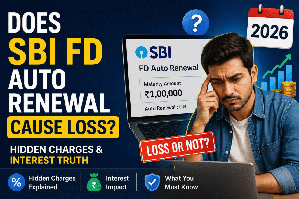 SBI auto renewal FD loss