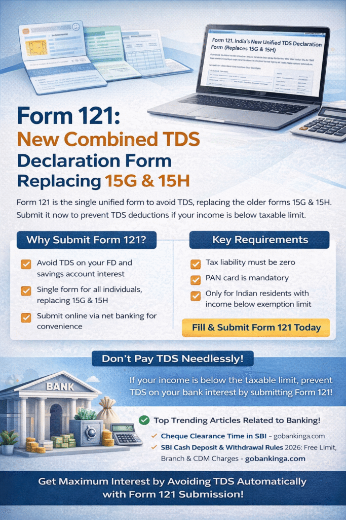 Form 121 replacing 15g 15h